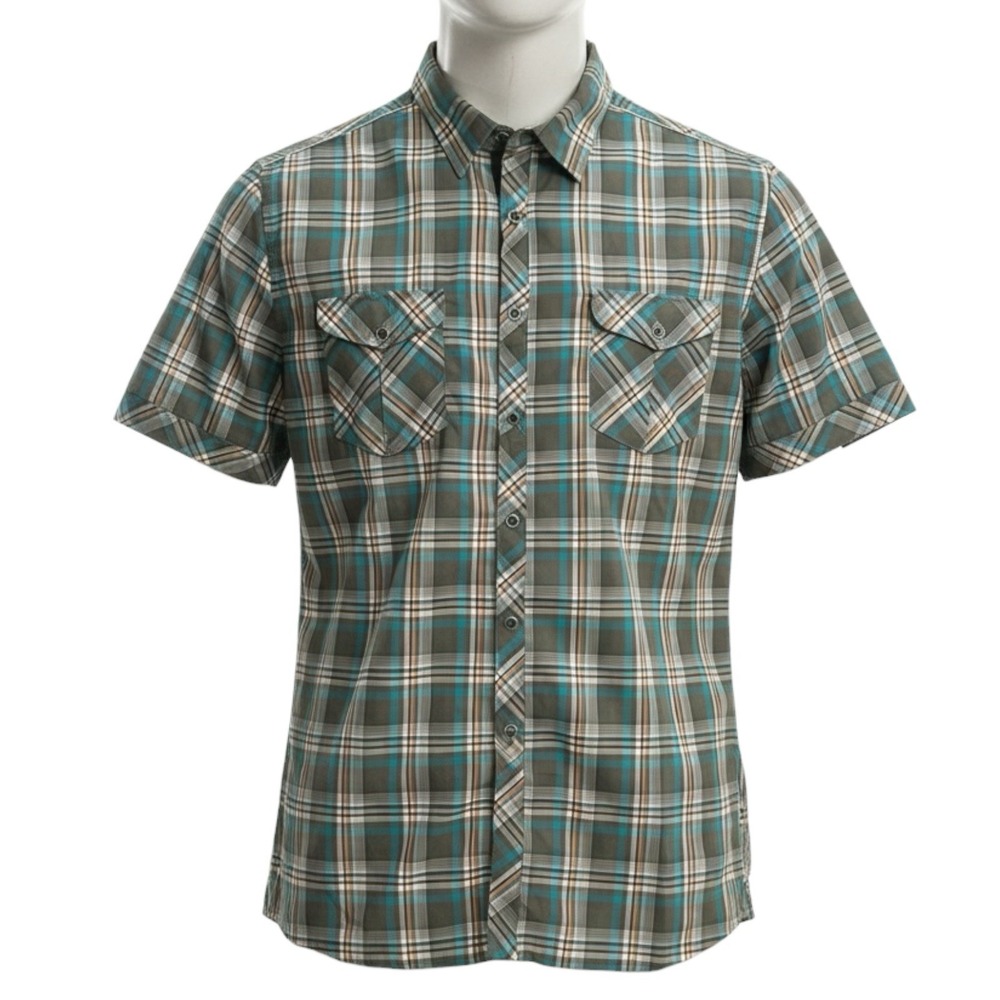KUHL Eluxur Pearl Snap‎ Button Down Shirt Men Size Large Western Style Plaid